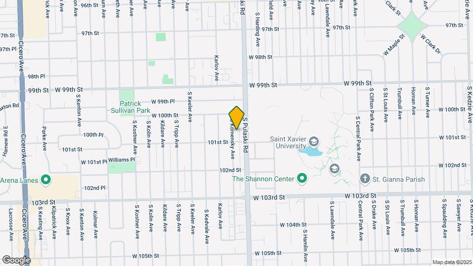 10025 S Komensky Ave Map and Location Details