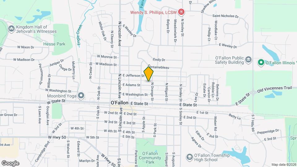 312 E Adams St Map and Location Details