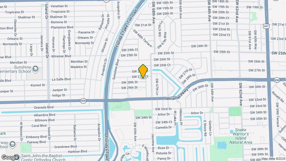 6851 SW 28th St Mapa y Detalles de la Ubicación