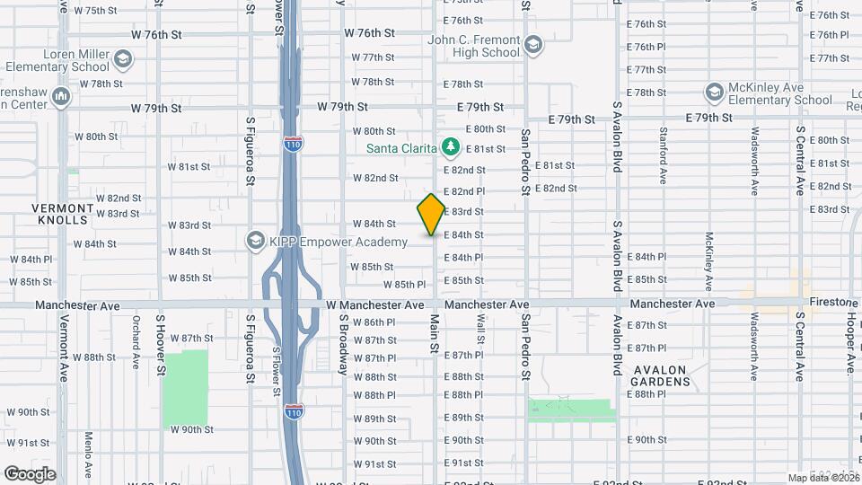 107 W 84th Pl Map and Location Details