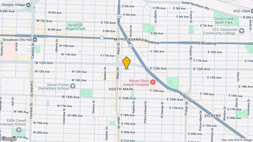 243 E 13th Av Map and Location Details