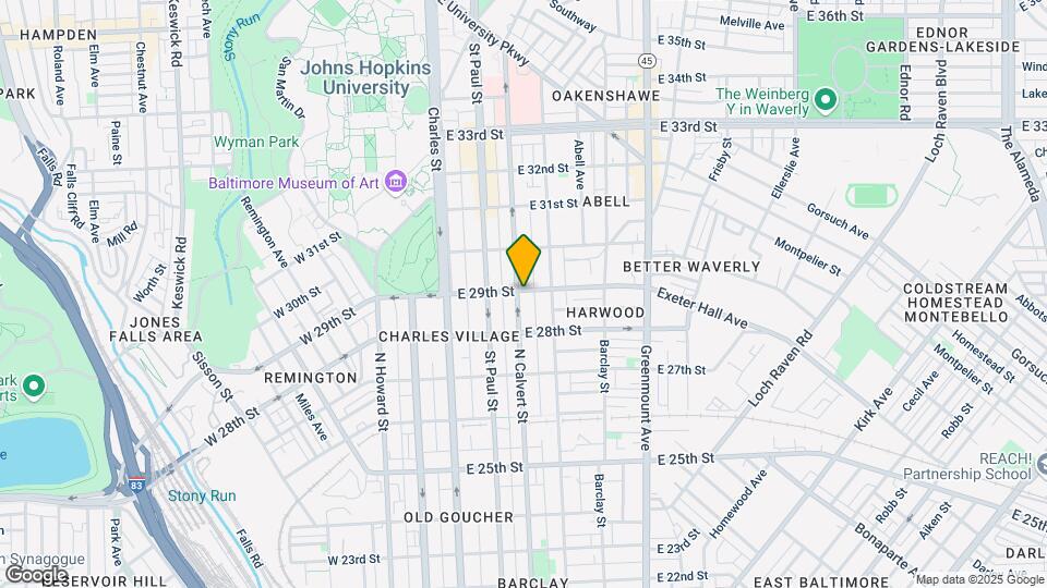 2845 N Calvert St Mapa y Detalles de la Ubicación