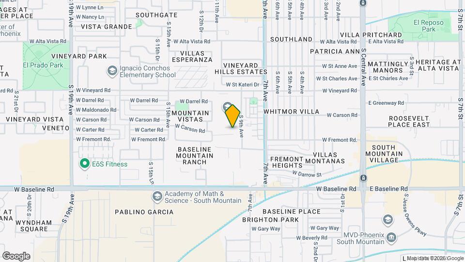 916 W Carter Rd Mapa y Detalles de la Ubicación