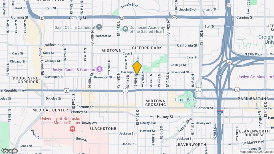 201 N 36th St Map and Location Details