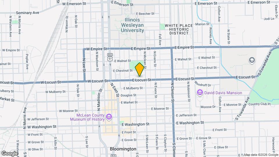 316 E Locust St Map and Location Details