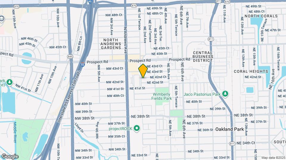 4230 NE 1st Terrace Mapa y Detalles de la Ubicación