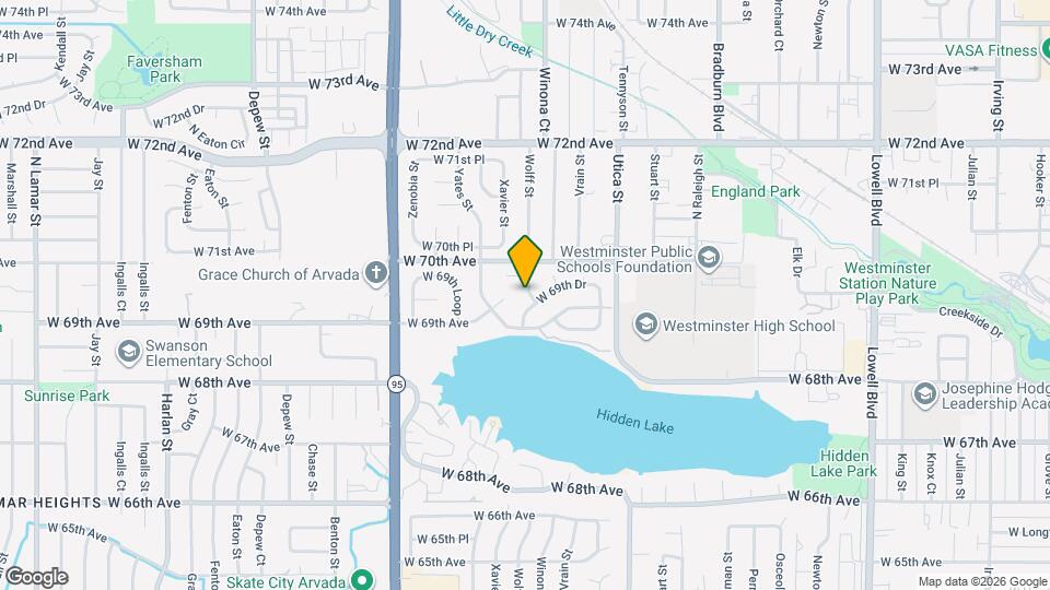 6913 Wolff St Map and Location Details