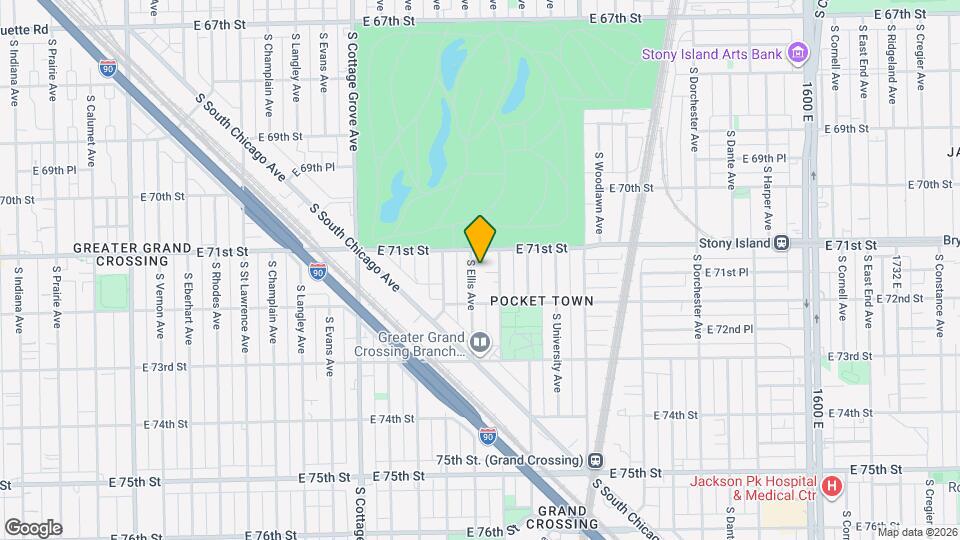 7125 S Ellis Ave Map and Location Details