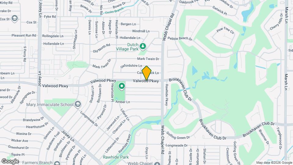 3022 Valwood Pkwy Map and Location Details