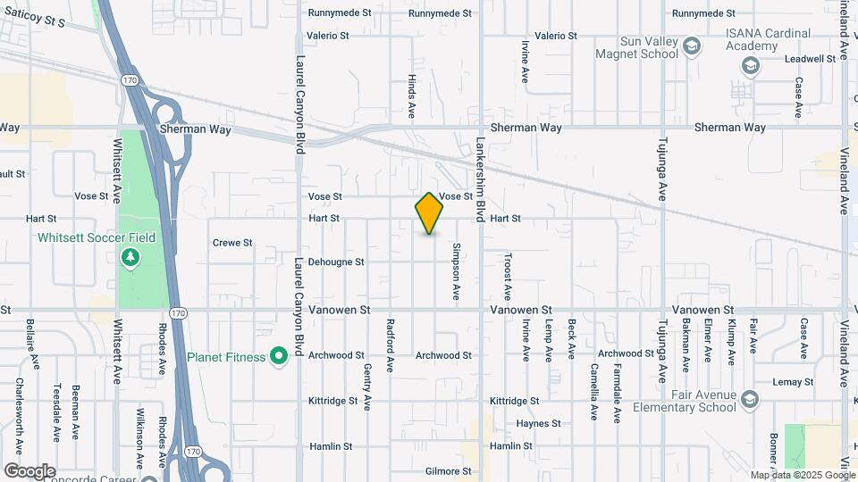 6927 Morella Ave Map and Location Details
