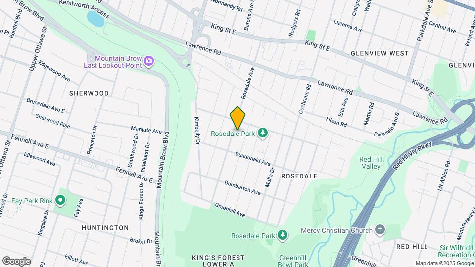 167 Rosedale Ave Map and Location Details