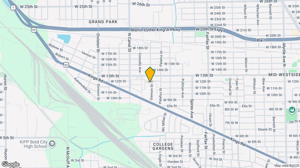 2134 Danson St Map and Location Details
