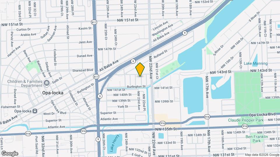 14240 NW 22nd Pl Map and Location Details