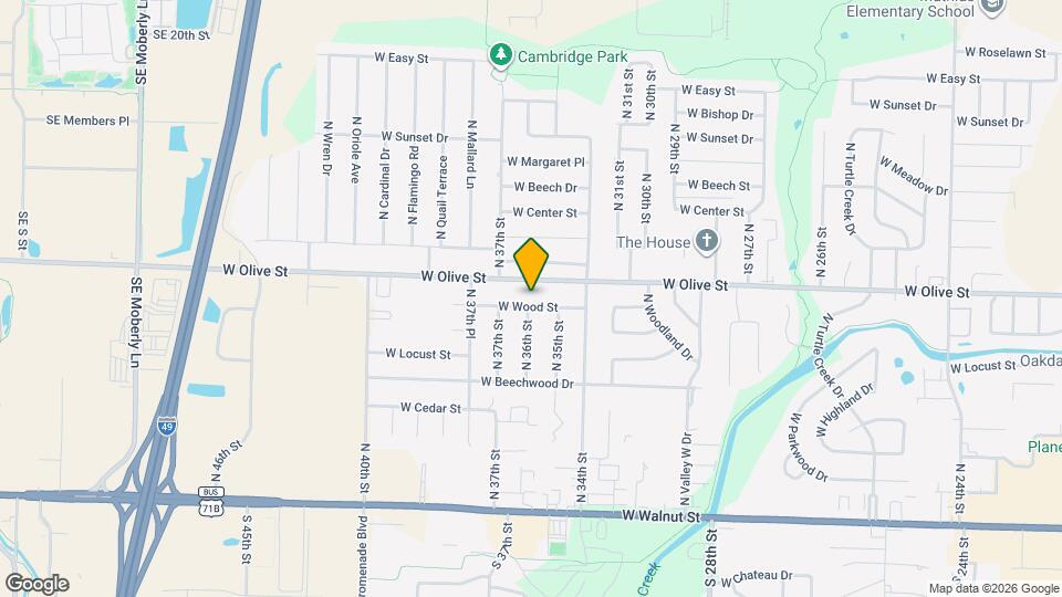 3513 W Wood St Map and Location Details