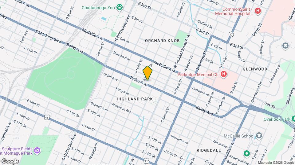 1705 Bailey Ave Map and Location Details