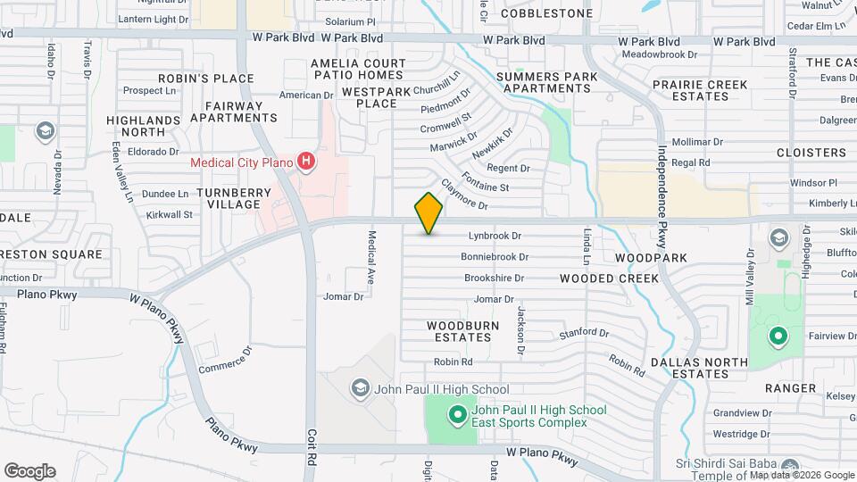 3512 Lynbrook Dr Map and Location Details