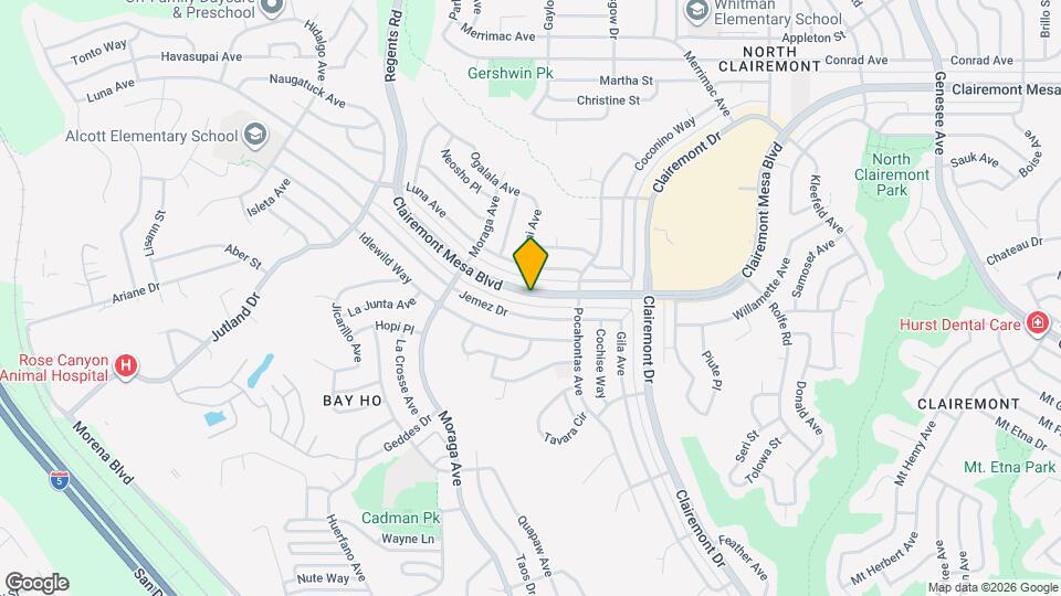 3521 Clairemont Mesa Blvd Map and Location Details