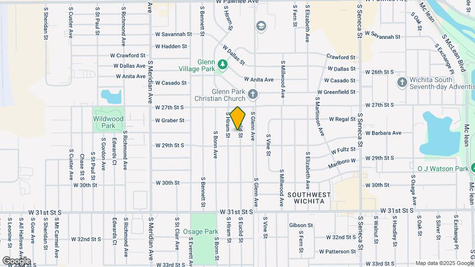 2921 S Euclid St Map and Location Details