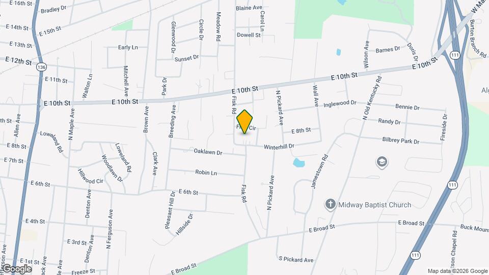 1010 Winterhill Dr Map and Location Details