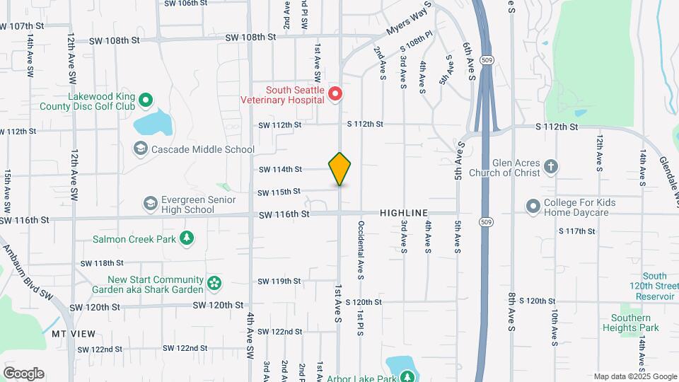 11442 1st Ave S Map and Location Details