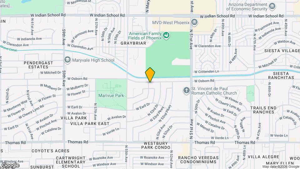 5359 W Osborn Rd Map and Location Details