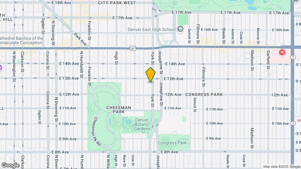 1257 York St Map and Location Details