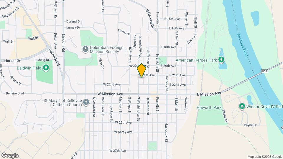 2105 Washington St Map and Location Details