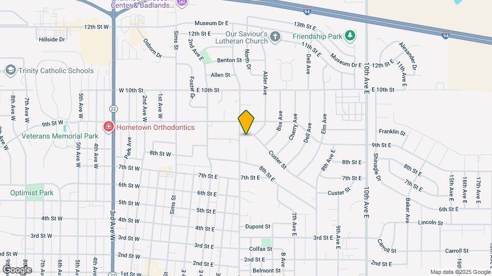 414 Custer St Map and Location Details