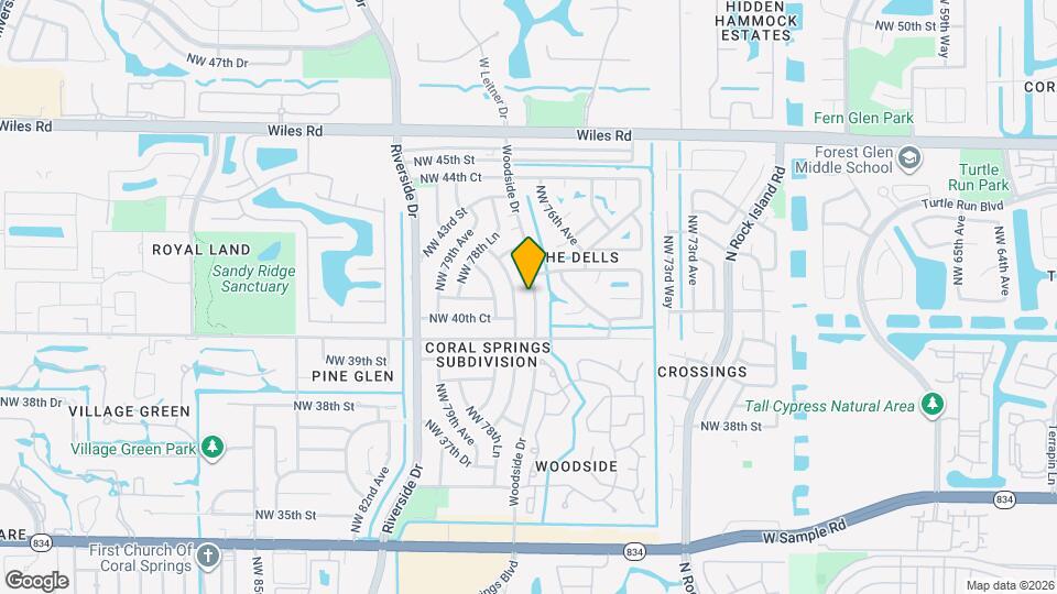 4100 Woodside Dr Map and Location Details