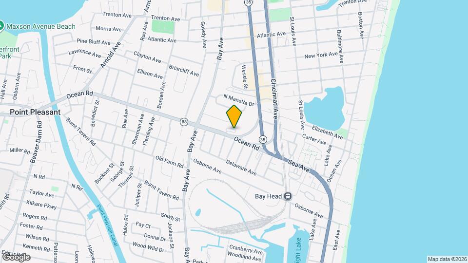 629 Ocean Rd Map and Location Details