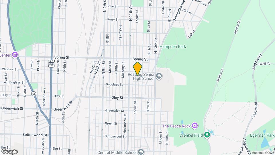 837 Locust St Map and Location Details