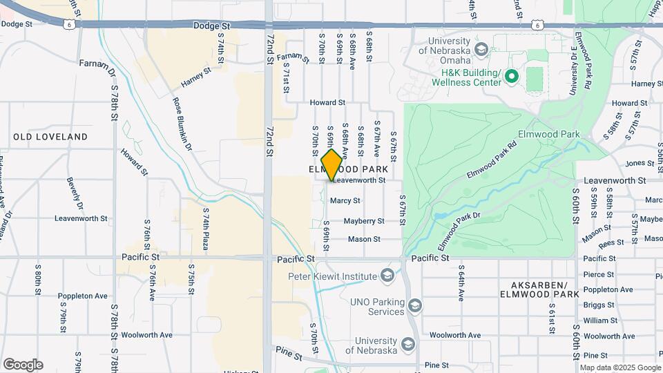 6843 Leavenworth St Map and Location Details