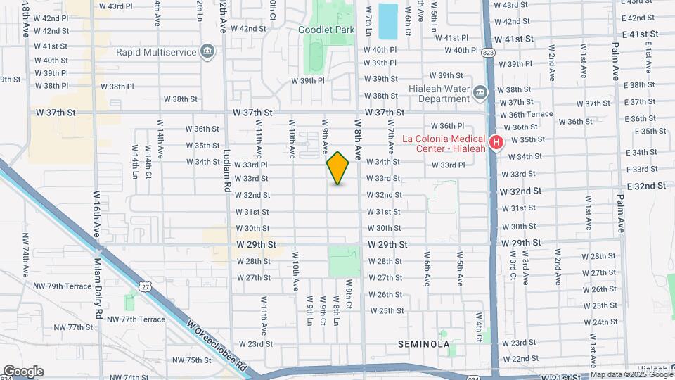 861 W 32nd St Map and Location Details