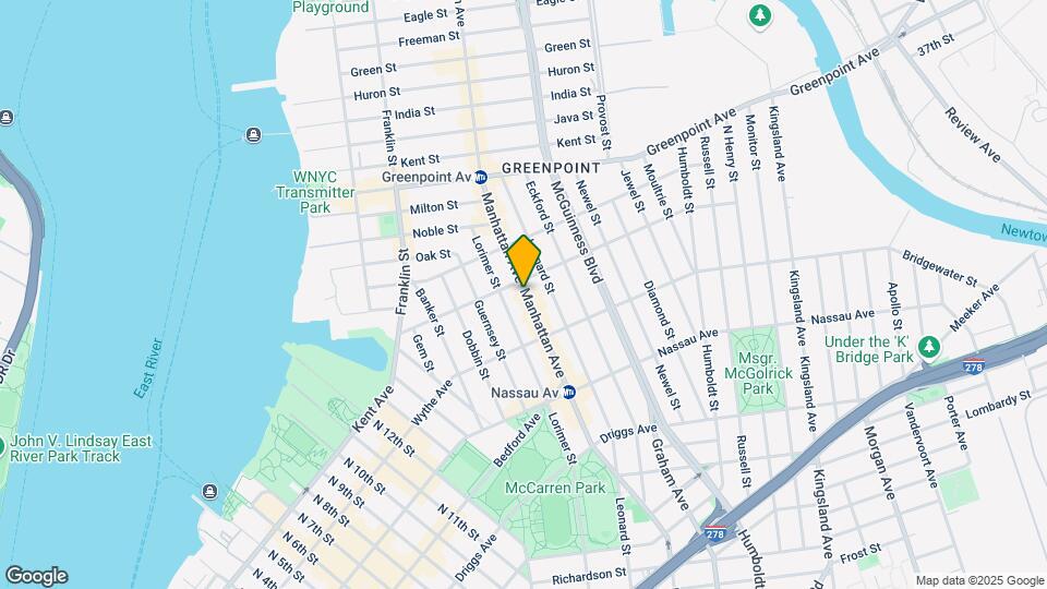 greenpoint brooklyn Mapa y Detalles de la Ubicación