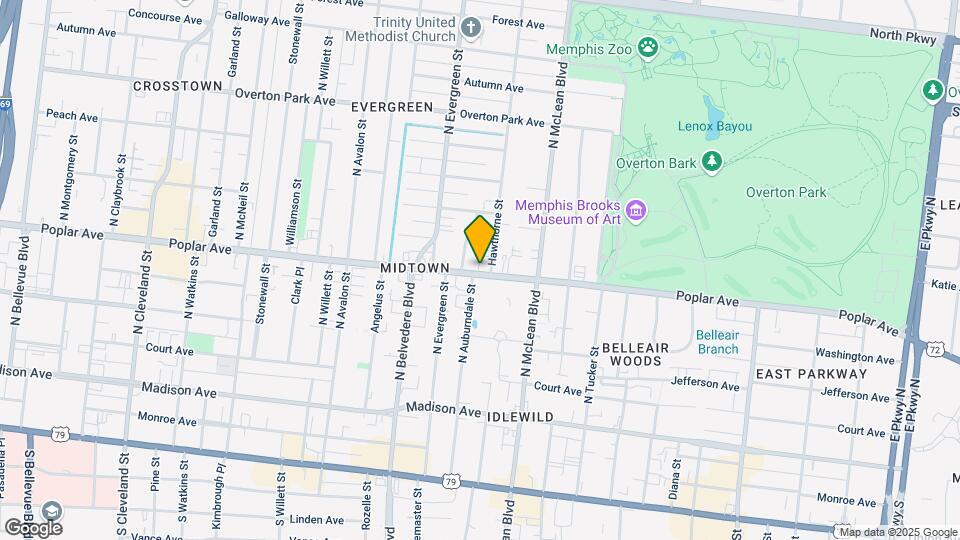 1772 Poplar Ave Mapa y Detalles de la Ubicación