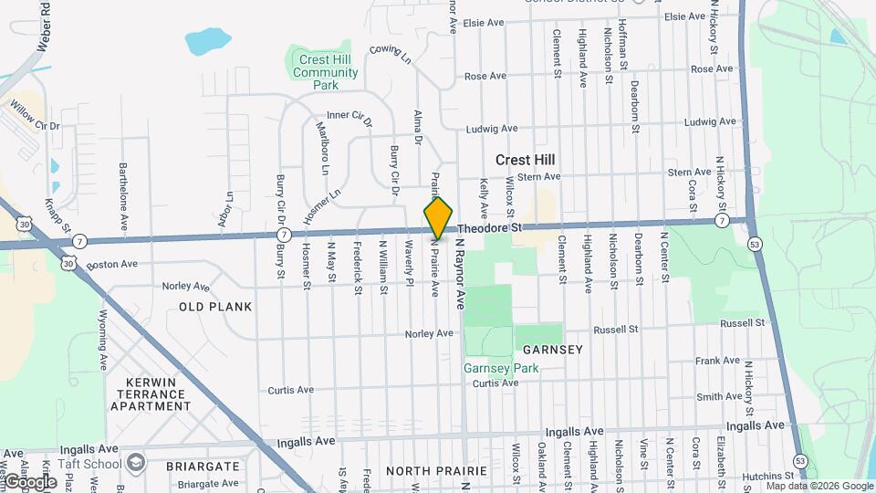1520 N Prairie Ave Map and Location Details