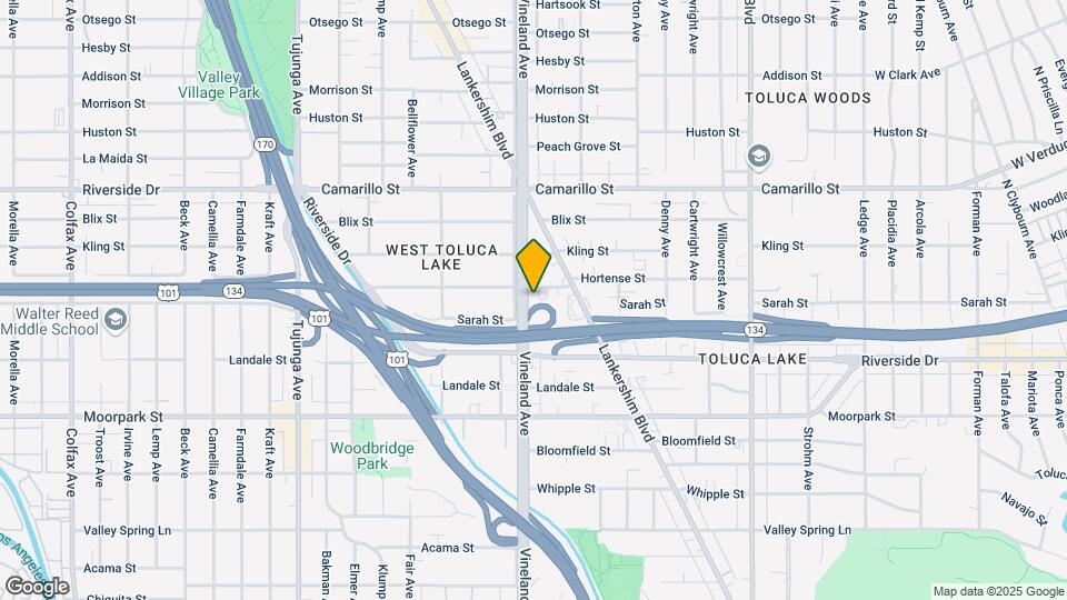 4600 Vineland Ave Map and Location Details