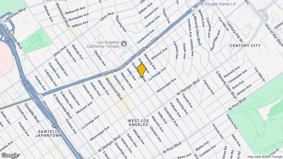1943 Overland Ave Map and Location Details