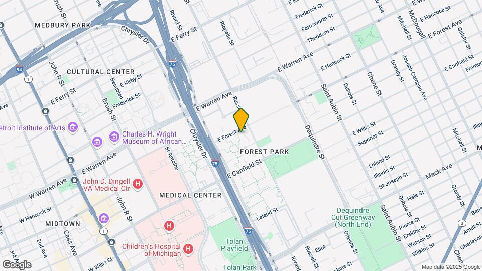 1023 E Canfield St Mapa y Detalles de la Ubicación