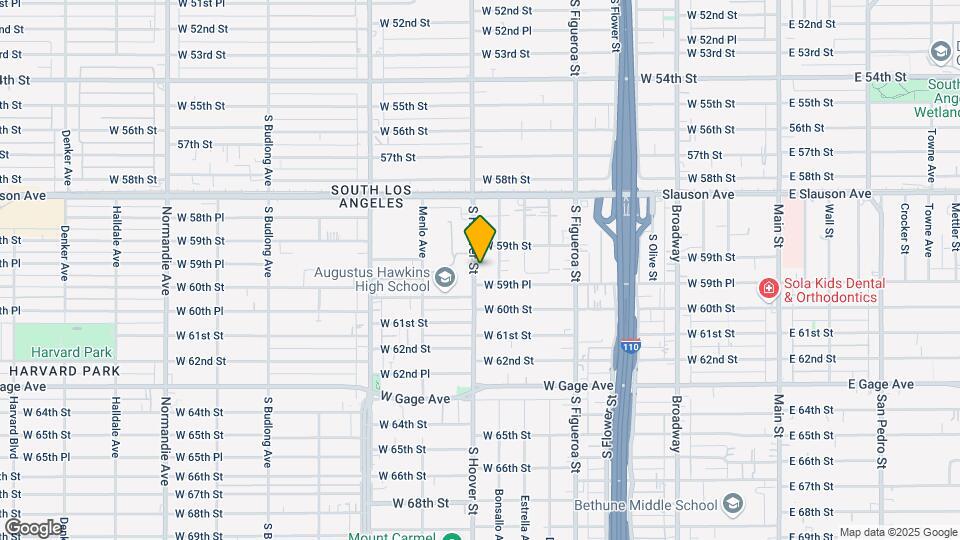 5930 S Hoover St Map and Location Details