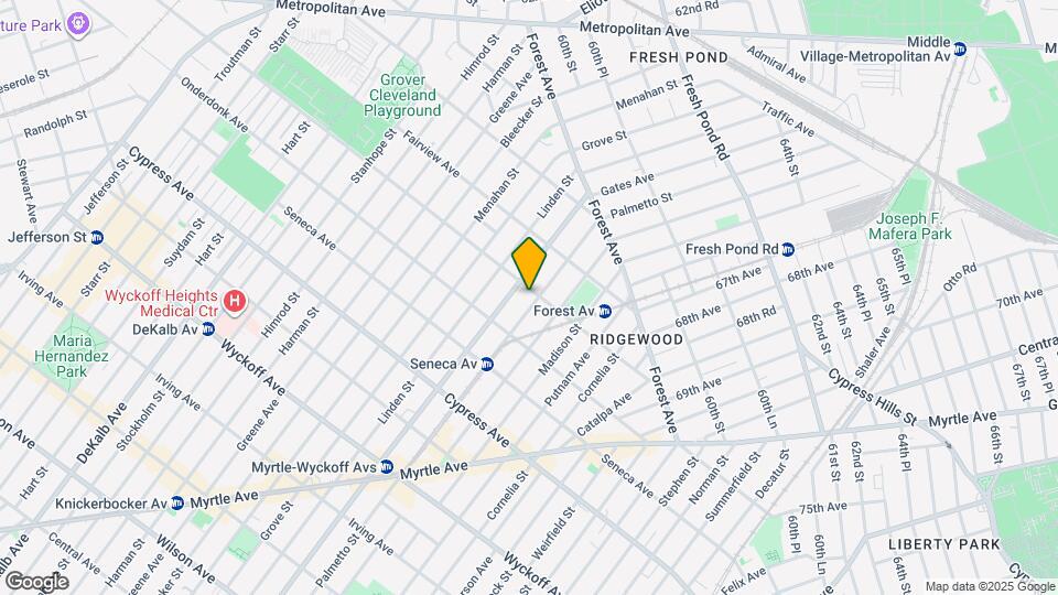 686 Woodward Ave, Unit 1floor right Map and Location Details