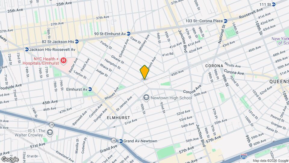 91-04 43rd Ave Map and Location Details