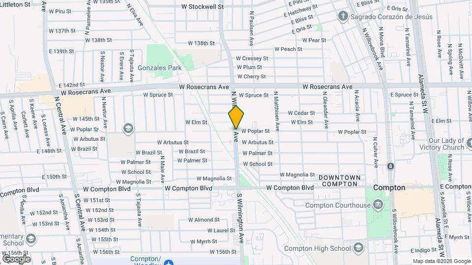 520 N Wilmington Ave Mapa y Detalles de la Ubicación