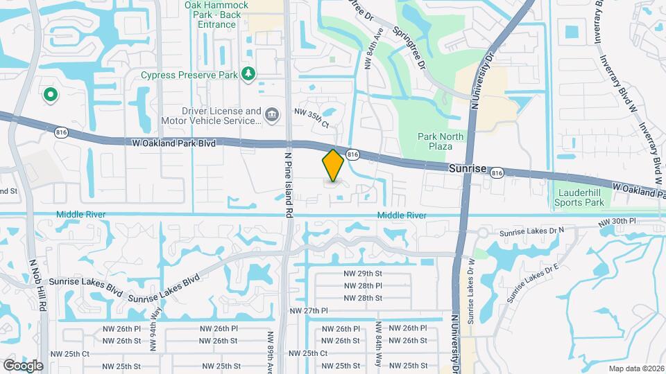 3246 N Pine Island Rd Map and Location Details