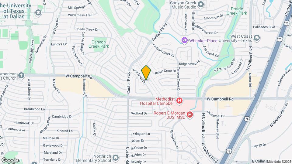 2020 Cap Rock Dr Map and Location Details