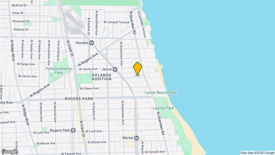 1324 W Sherwin Ave, Unit 1B Map and Location Details