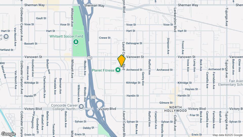 6703 Laurel Canyon Blvd Map and Location Details