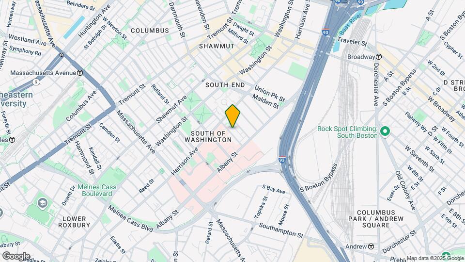 80 E Brookline St, Unit 2 Map and Location Details