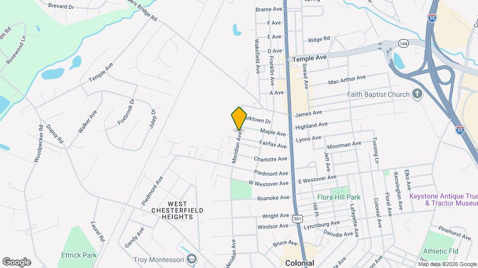 1400 Meridian Ave Map and Location Details