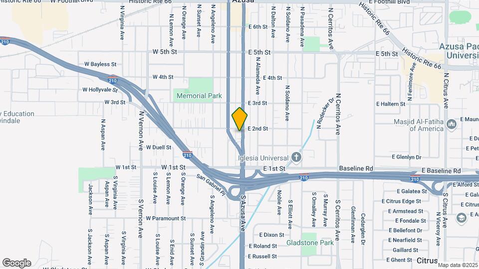 165 & 167 N Azusa Ave., Azusa Map and Location Details